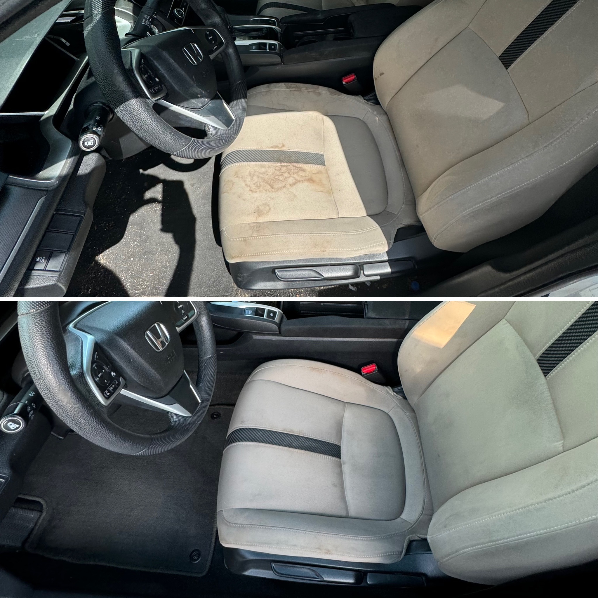 Honda interior detailed at home in Aventura