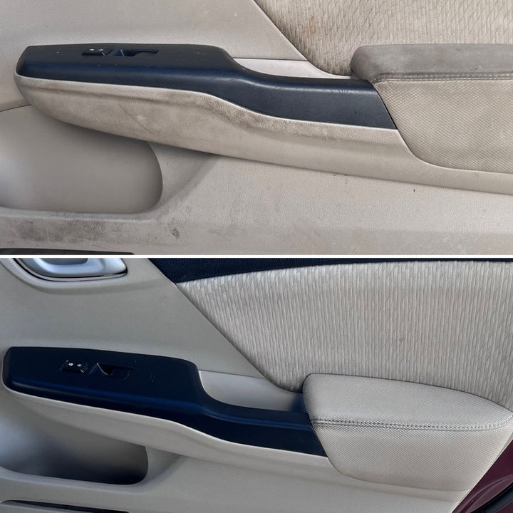 car door before and after