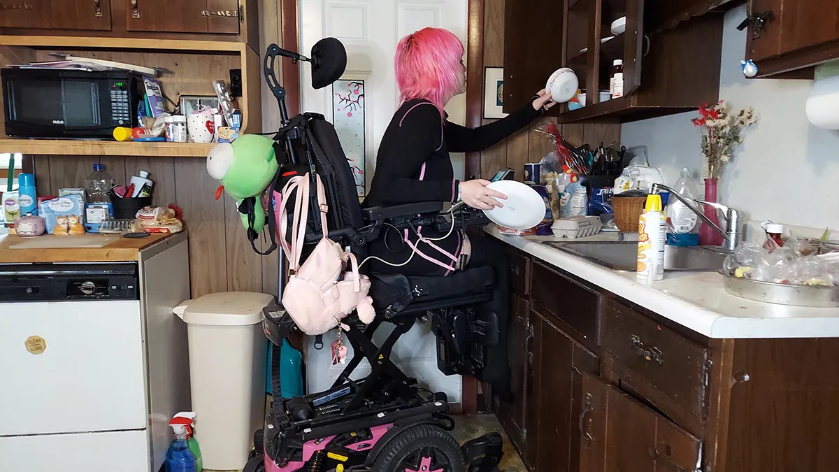 Stretto Power Wheelchair in kitchen