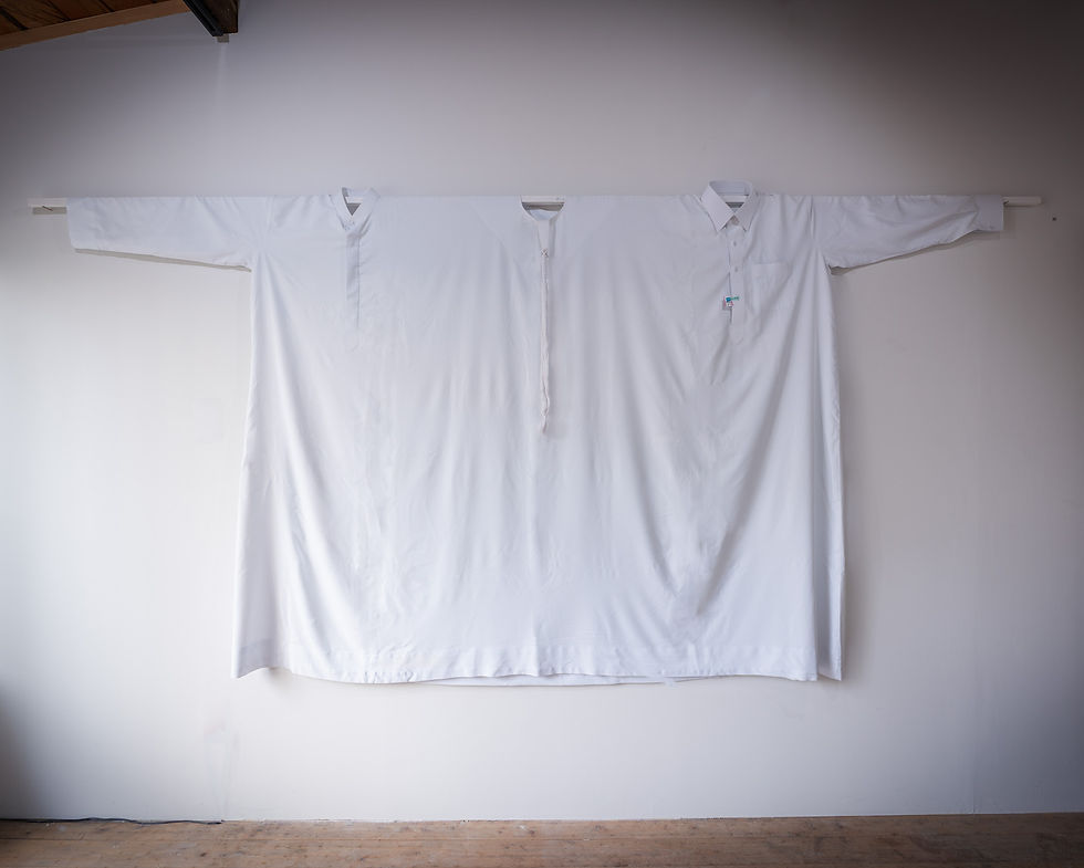 Christopher Benton, GCC Best Friend, 2018. Japanese kandora fabric. Photo_ Photo_ Naoki Ta