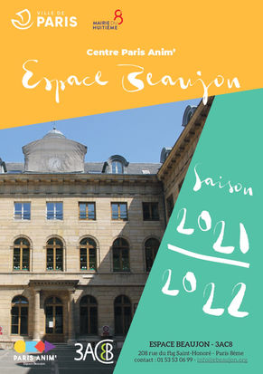 Couverture la brochure de l'Espace Beaujon pour la saison 2021 - 2022