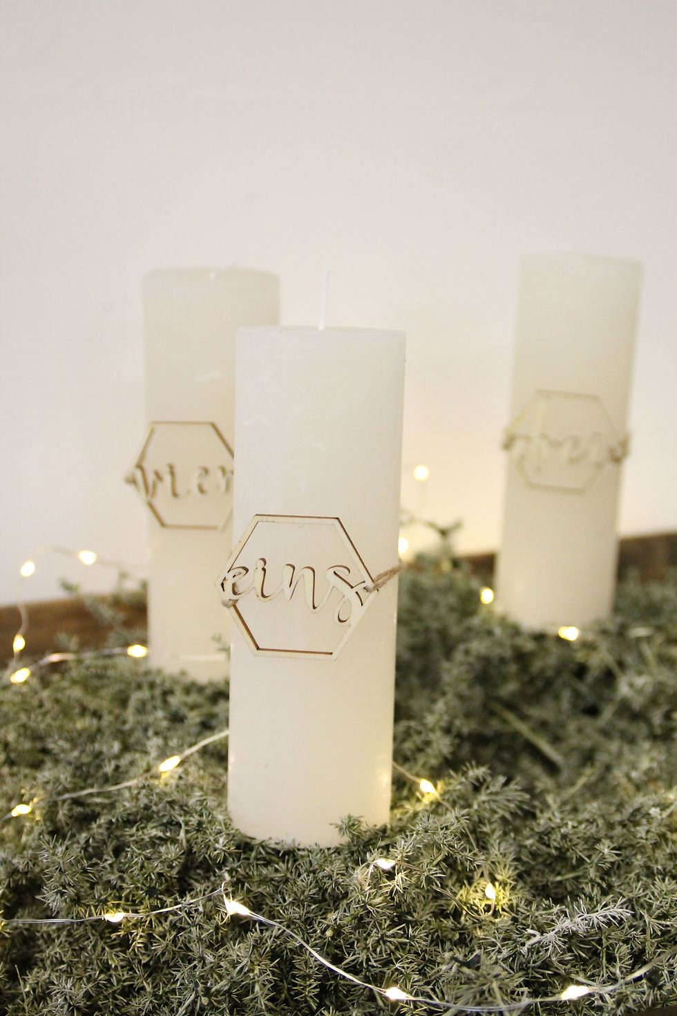 Miniaturbild: Zahlen Adventskranz Sechseck/Hexagon