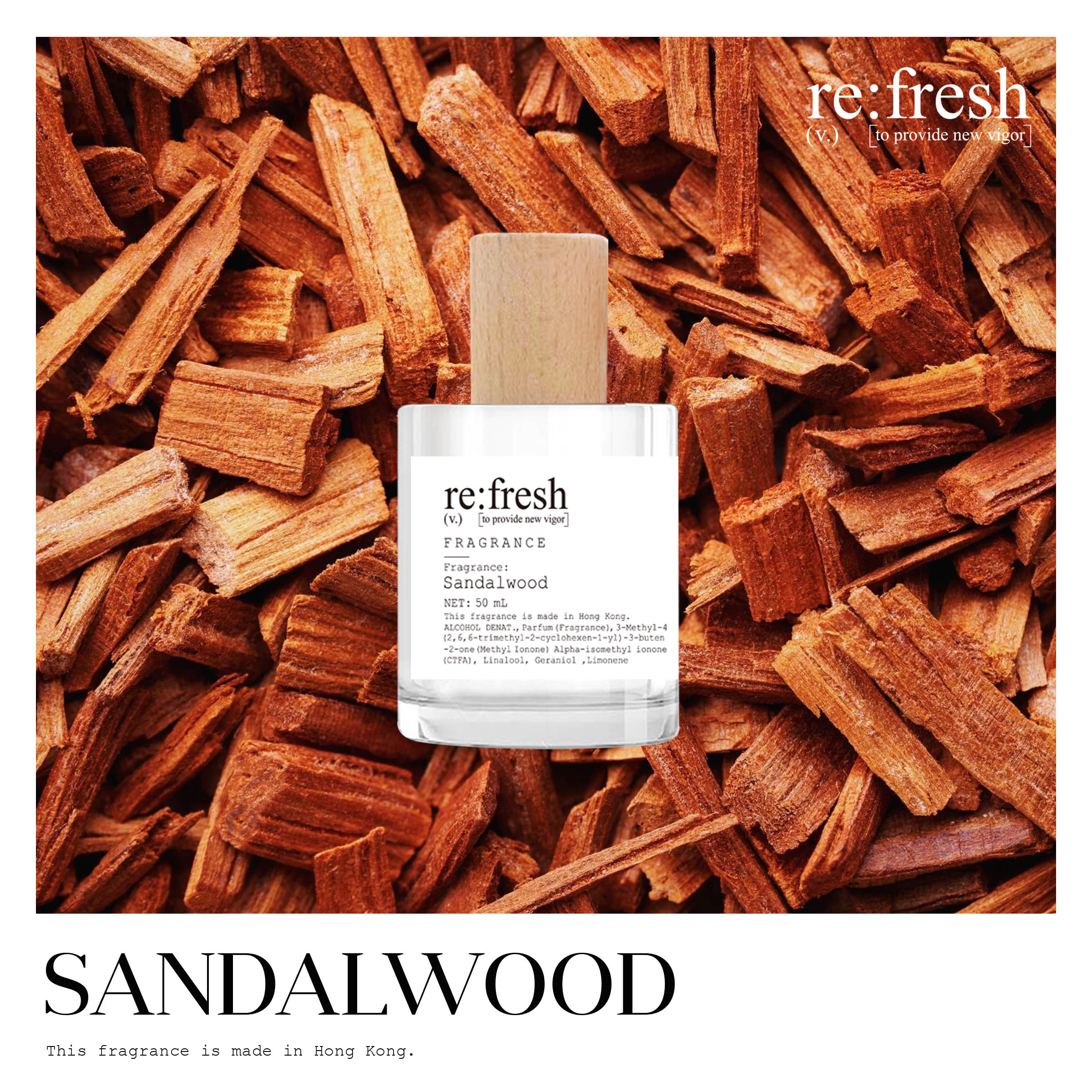 re:fresh Sandalwood  Perfume 50ML