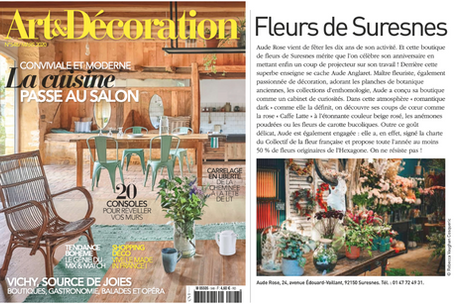 "Fleurs de Suresnes", article dans le magazine Art&Décoration de mars 2020