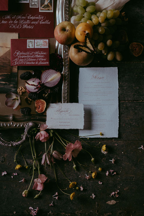 papeterie mariage, édito Quintessence par la fleuriste Aude Rose 