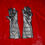 Thumbnail: F&F Ladies Black Long Real Leather Size Small Gloves