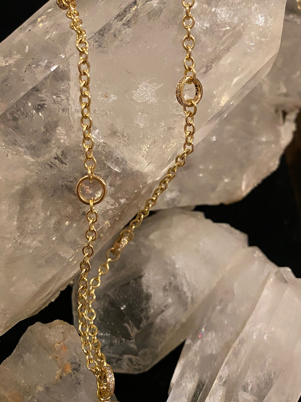 Thumbnail: Inspired Faith Chain Edge Pendant Necklace