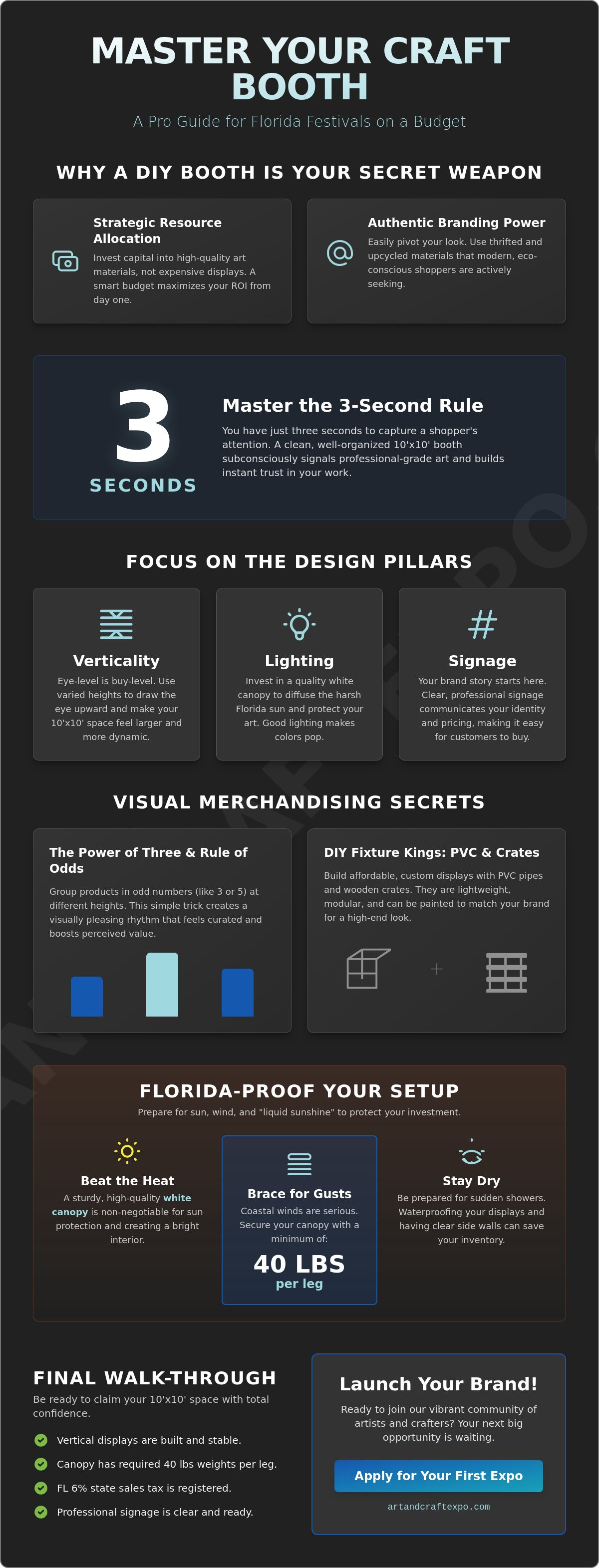 Craft booth design on a budget