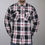 Thumbnail: Black White and Red Long Sleeve Flannel Shirt
