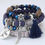 Thumbnail: 2pcs/set Ethnic Style Multilayer Tassel Stretch Bracelet