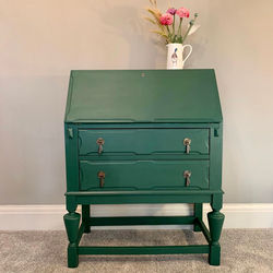 Vintage Bureau painted in Pressed Fern