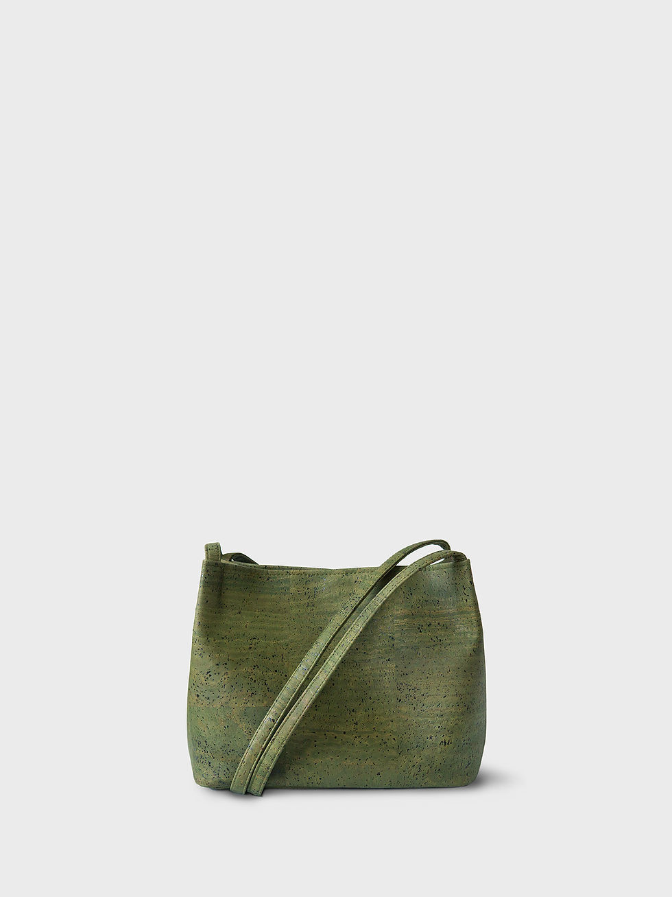 Thumbnail: Olive green cork shoulder bag front view