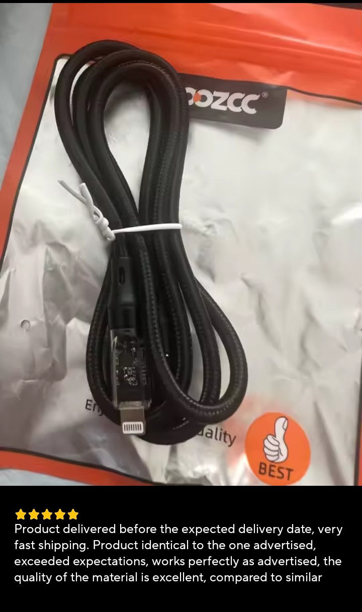Miniatura: 240W USB Type-C Super Fast Charging Cable with LED Digital Display, Nylon Braide