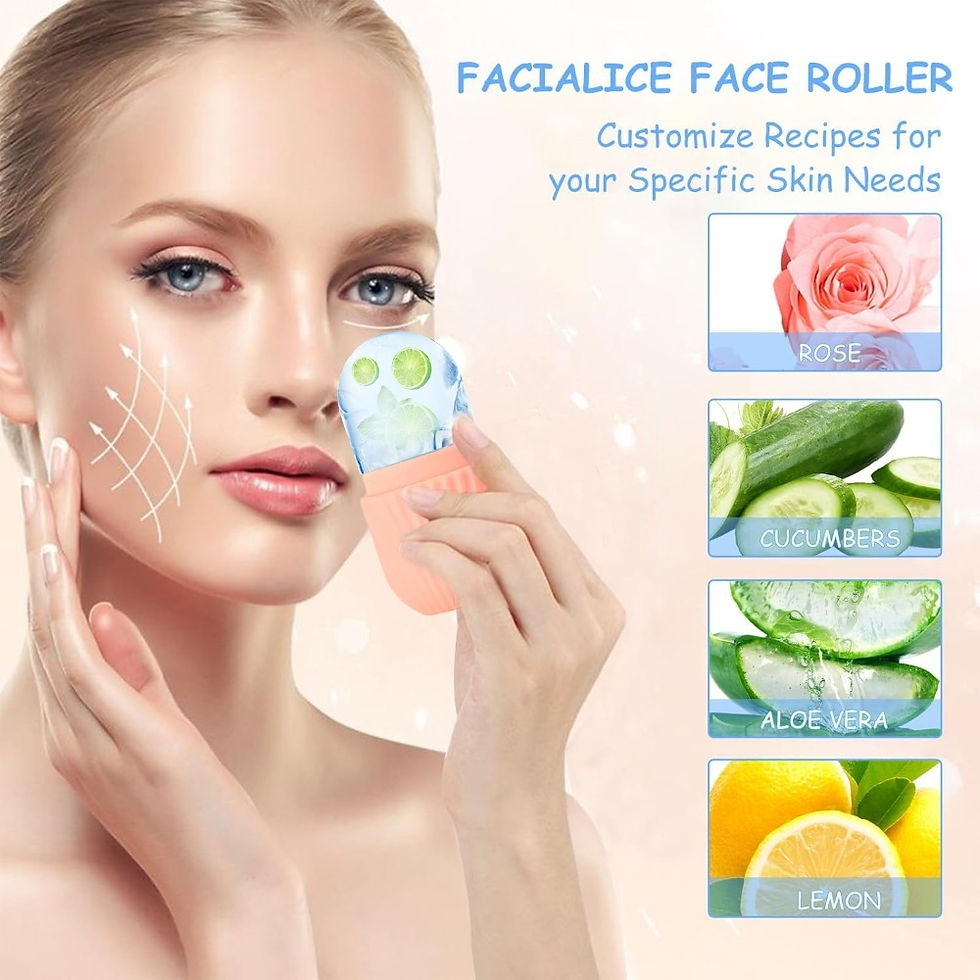 Thumbnail: 1/3PCS Ice Face Roller Stainless Steel Gua Sha Board Set Facial Massager Face Ma