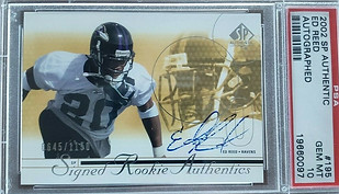 2002 Upper Deck SP Ed Reed Rookie Auto G