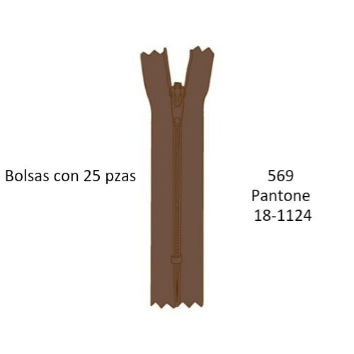 Miniatura: 20 cm Cierre Poliester YKK #3 Cerrado, corredera DA, Bolsa 25pz, Paleta 2