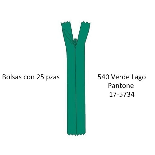 Miniatura: 15 cm Cierre Invisible YKK 2.5, corredera gota, Bolsa 25pz, Paleta 2