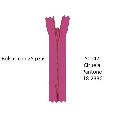 Miniatura: 15 cm Cierre Poliester YKK #3 Cerrado, corredera DA, Bolsa con 25pz, Paleta 2