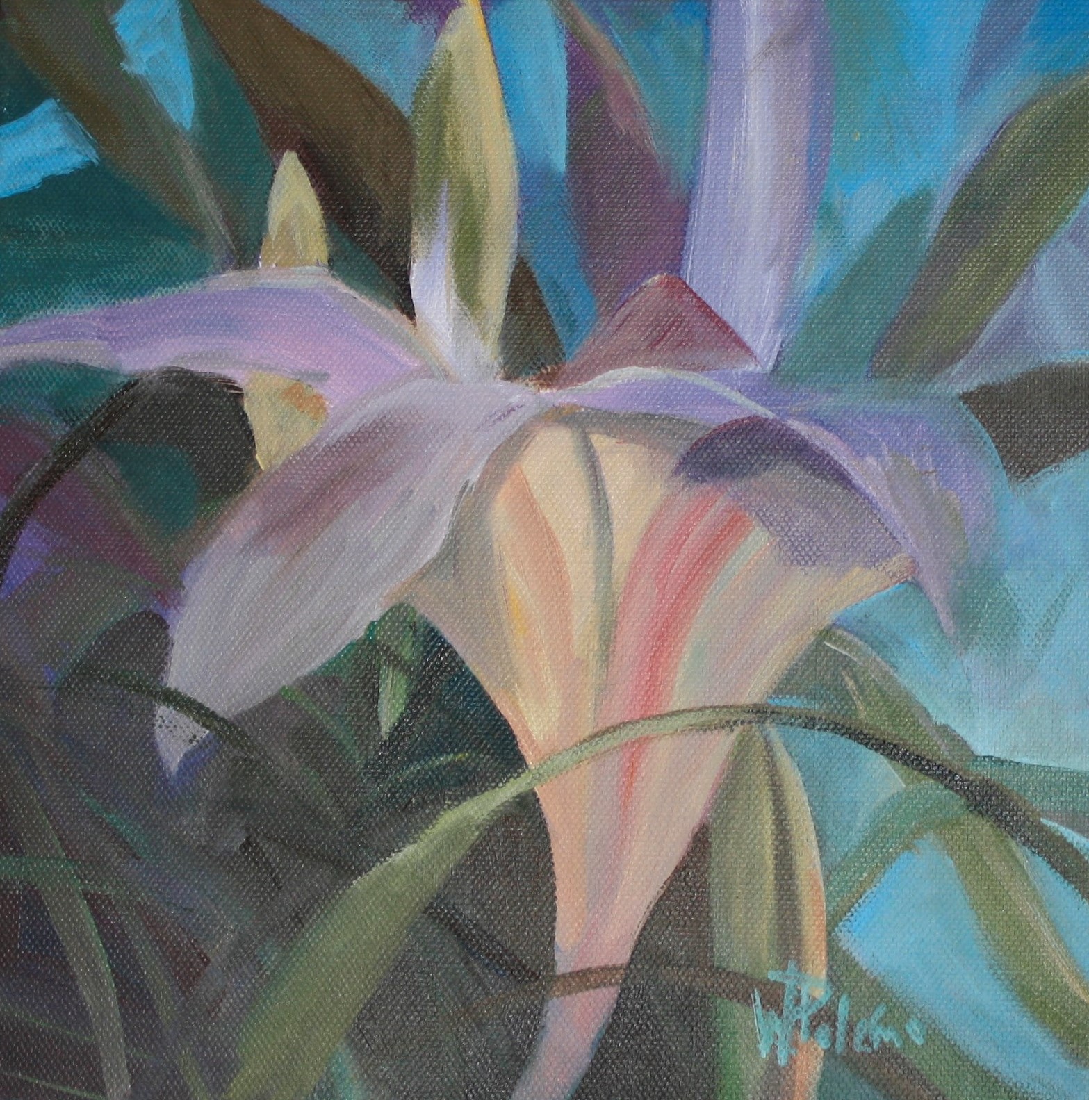 Lilly in Waiting, 12x12"