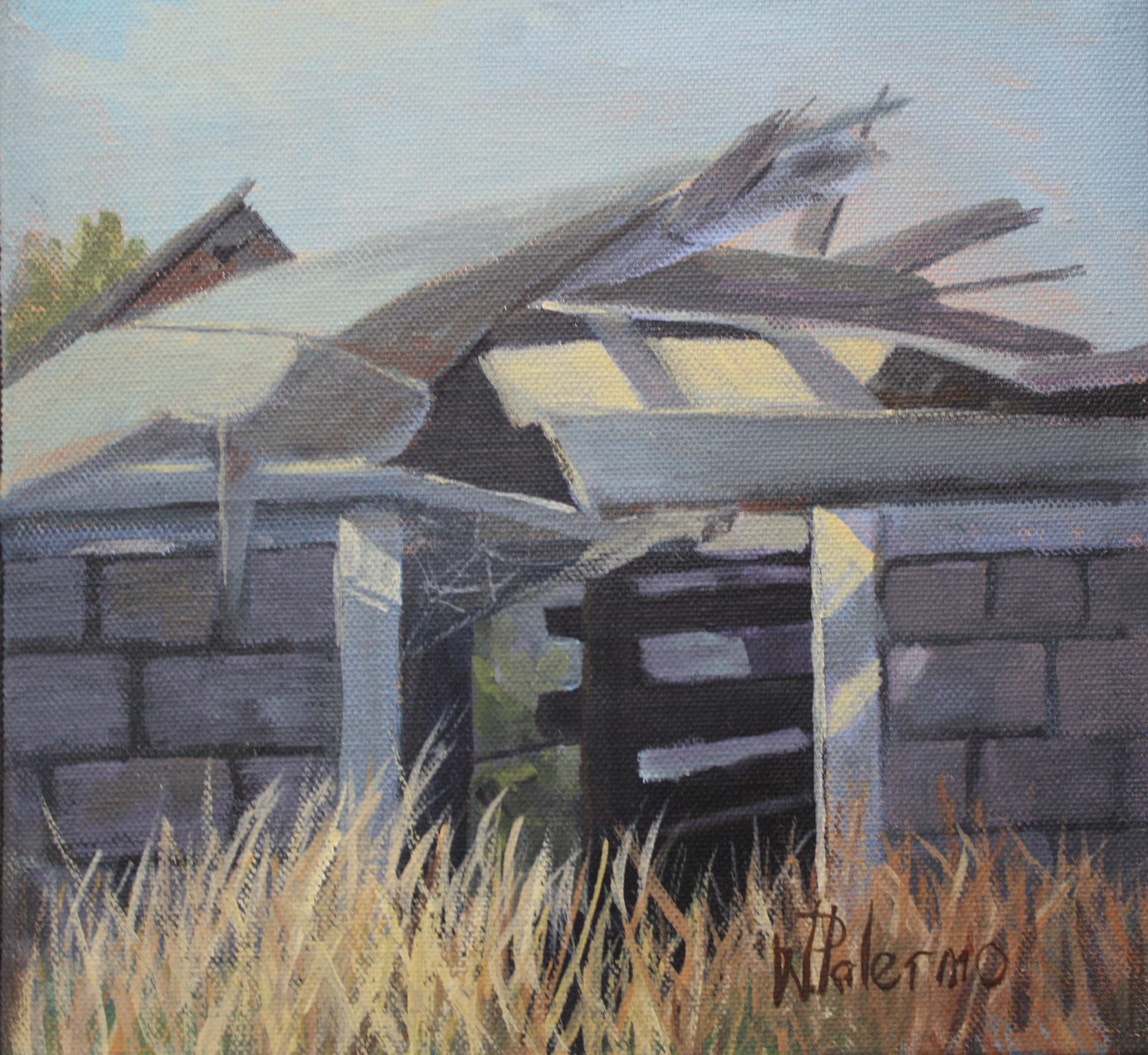 Forgotten Sunny Shed,10x10", Sold