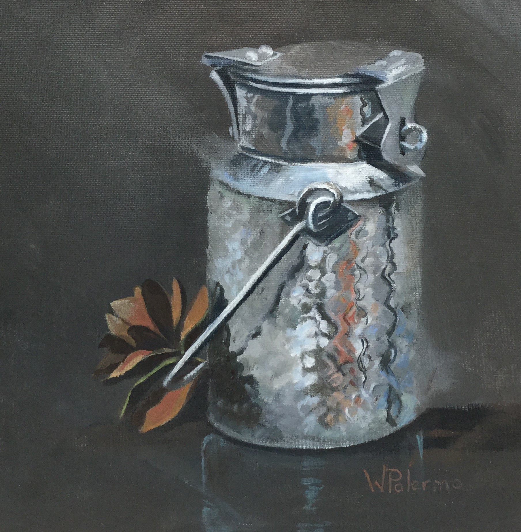 Tin and Pinecone, 10x10"