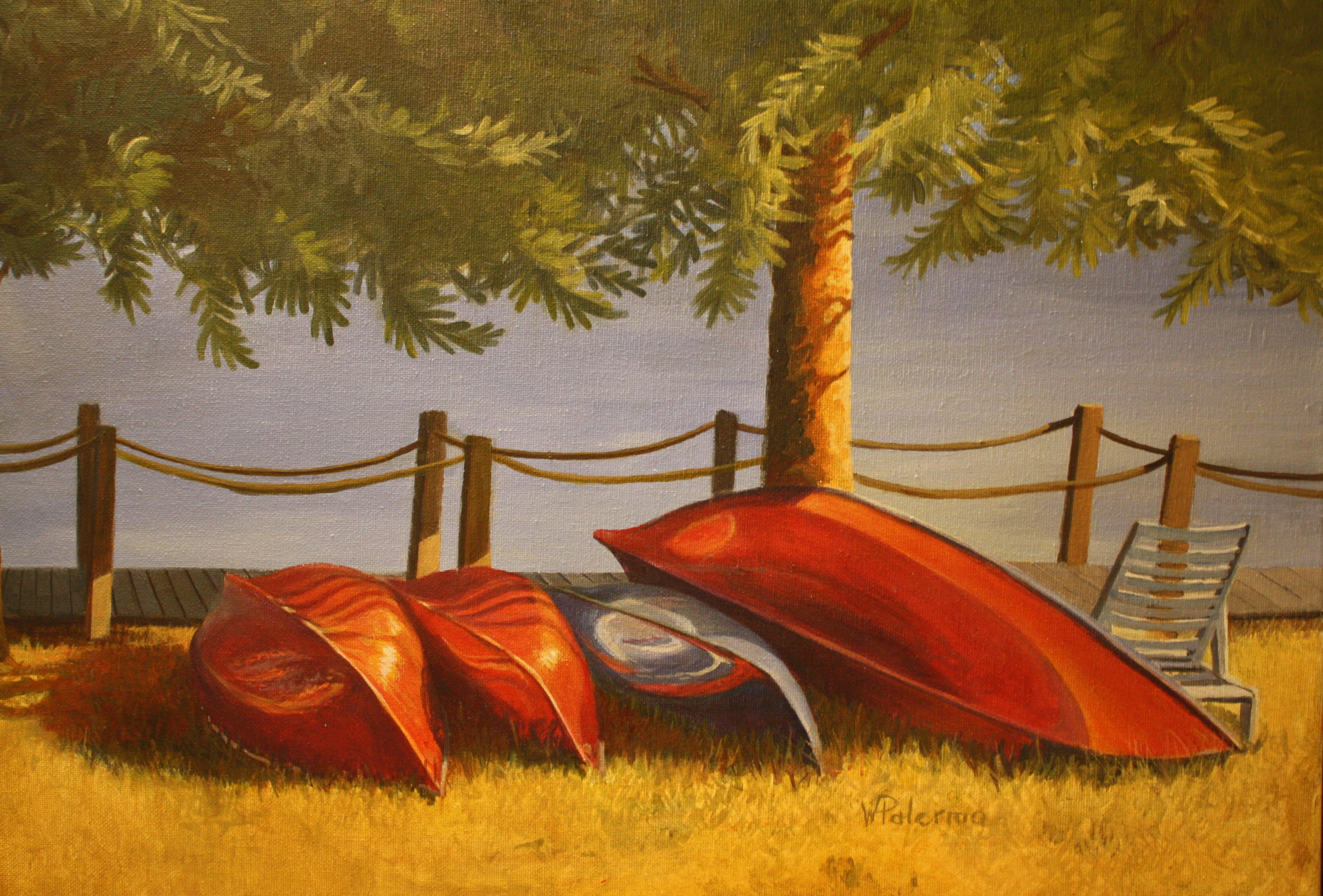 Huddled Canoes, 24x18"