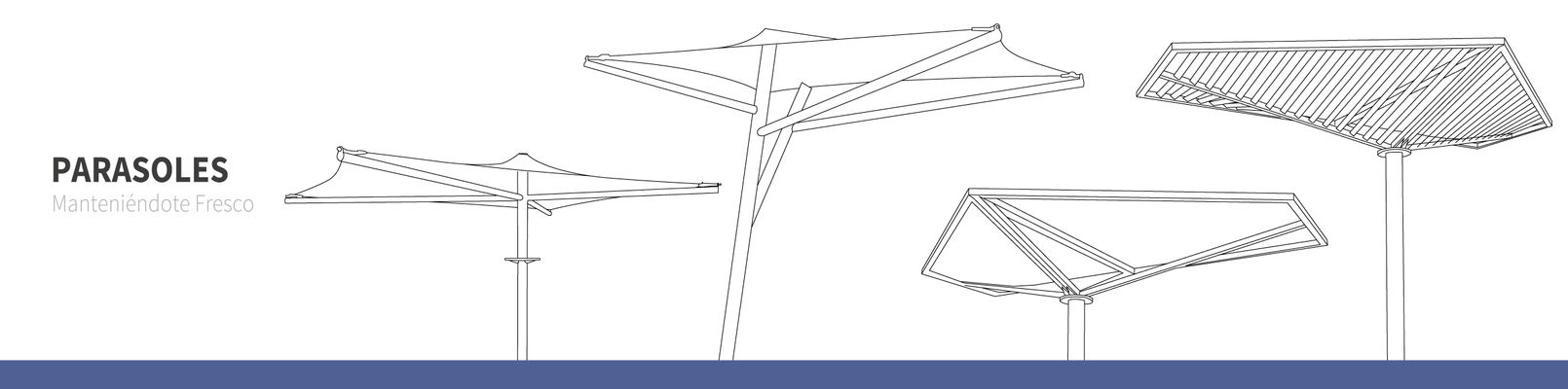 parasoles mobiliario urbano