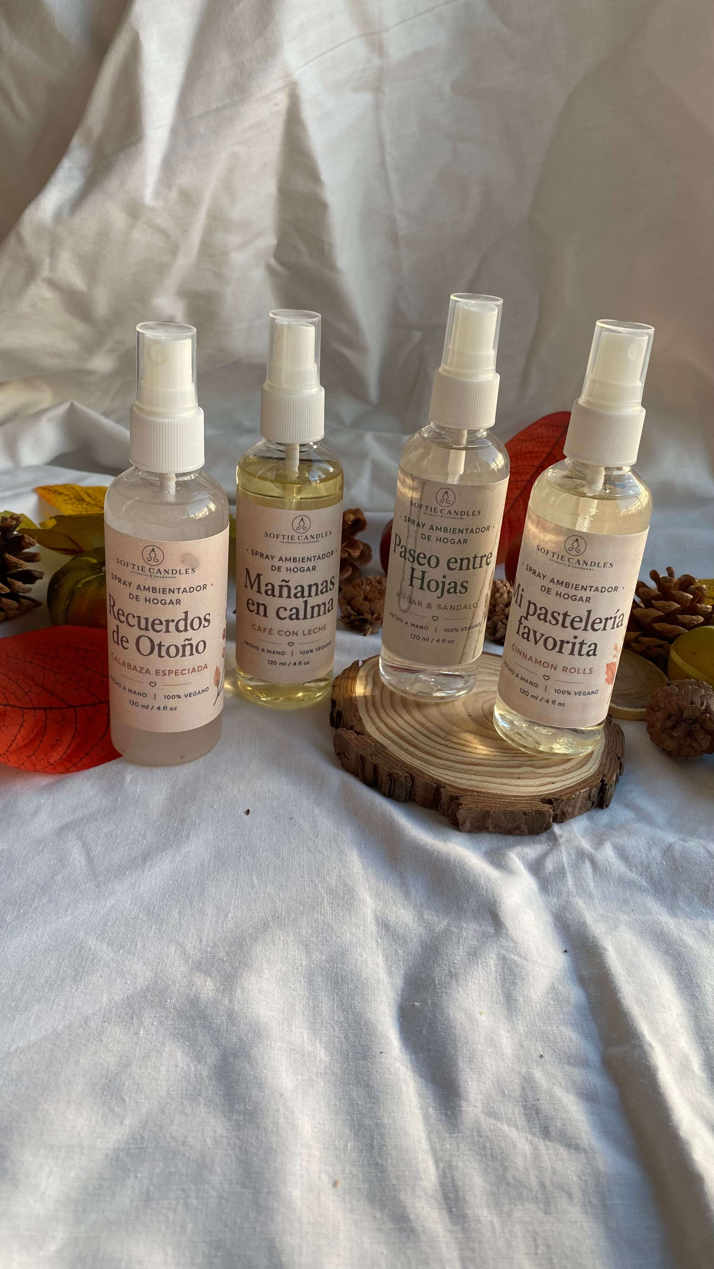 🤎 Pack 4 Ambientadores Spray · Colección de Otoño