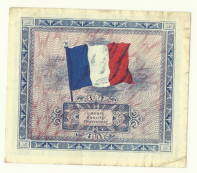 2 francs 1944 verso