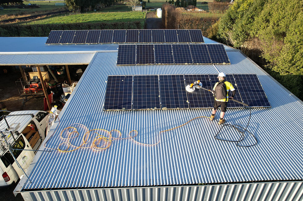 Solar panel cleaning, solar panel cleaning Dunedin, Solar panel cleaning Central Otago, Solar panel cleaning Southland, lichen removal from solar panels, solar panel cleaning Wanaka, solar panel cleaning South Canterbury