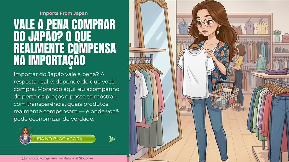 produtos japoneses organizados para envio