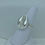Thumbnail: Fine Silver Cast Cowrie Shell/ DBL Band Ring