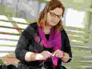 Knitting on the day of my grandfather's funeral