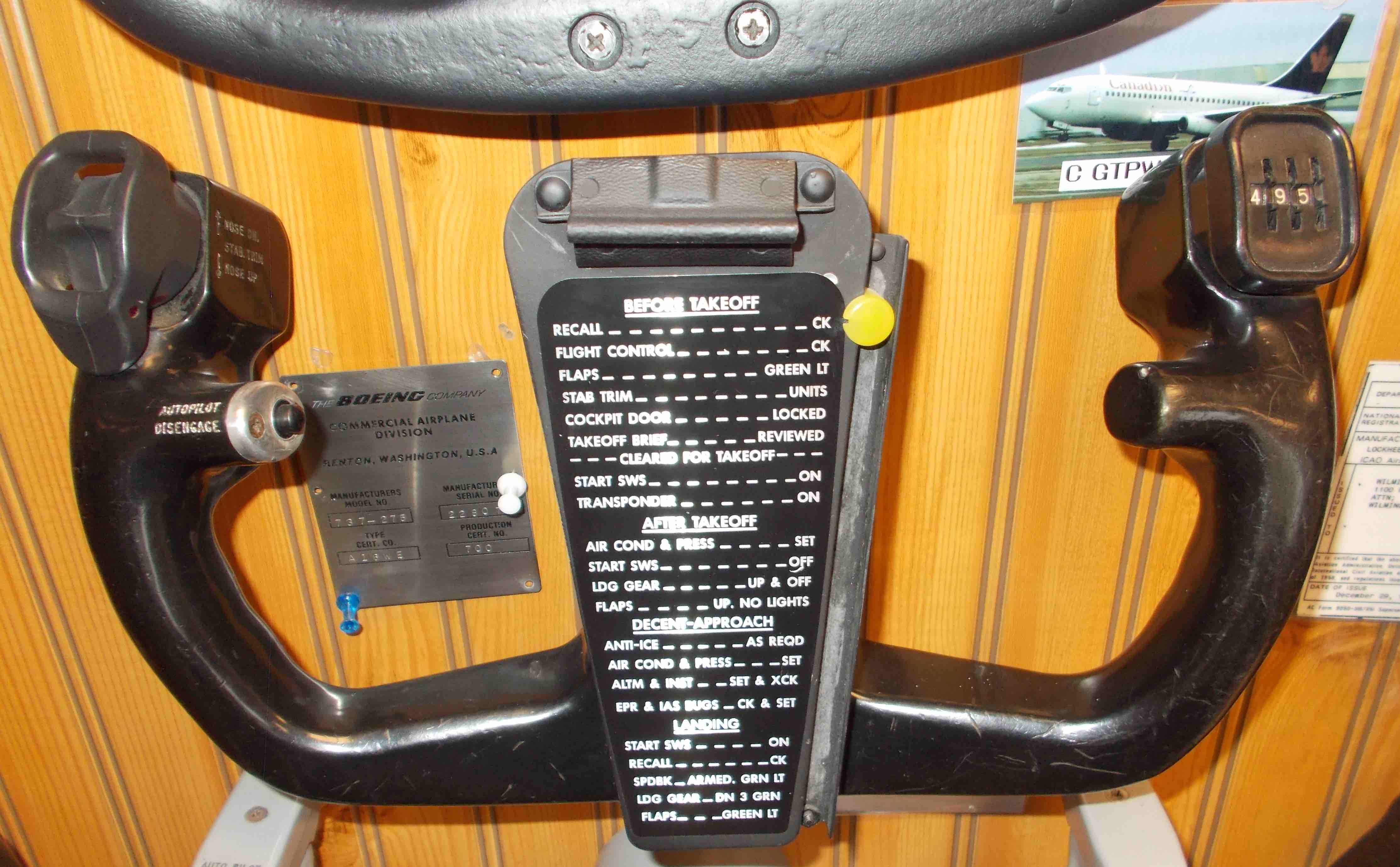 Airline Pilot's Historical Society Museum Aircraft Control Wheels