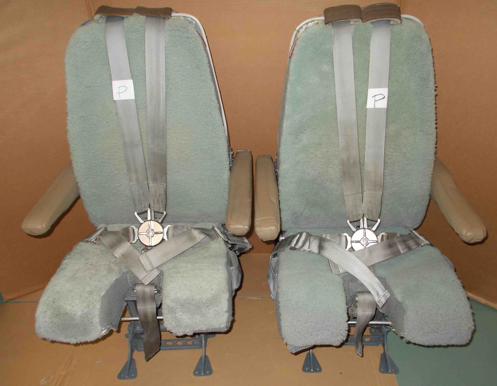 Thumbnail: Weber cockpit seats from 727-200, 737-200, pilot seats, pilot seats for sale