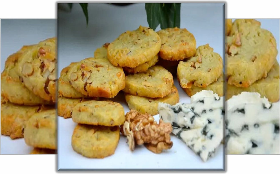 Faire des SABLE APERO au ROQUEFORT et NOIX facilement !