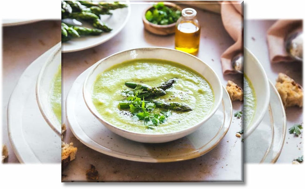 Faire un POTAGE aux ASPERGES VERTES (asparagus) facilement !