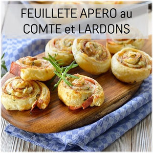 Recette Feuilletés apéro au comte et lardons | Les Epices DeLACO