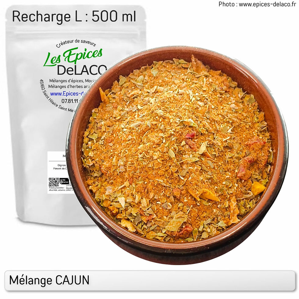 Miniature : Mélange d'épices et aromates Cajun recharge 500ml | Les Epices DeLACO