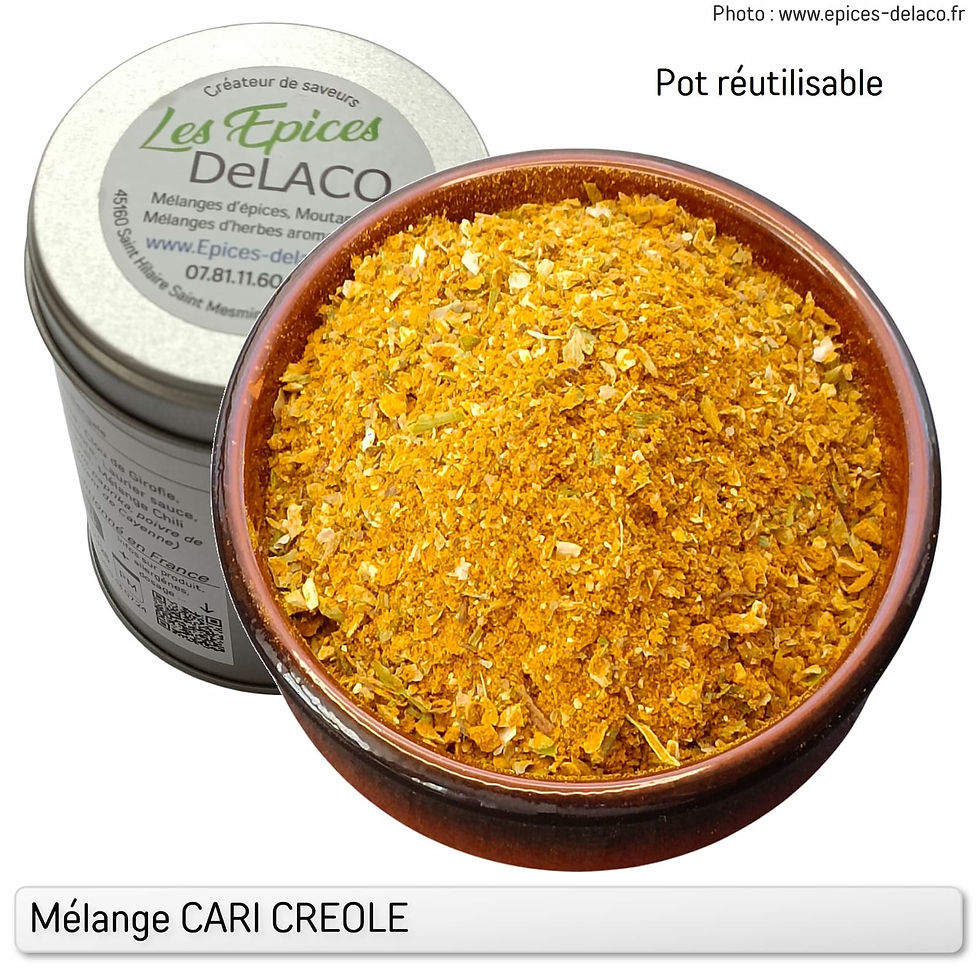 Miniature : Mélange d'épices et aromates Cari Creole pot 200ml | Les Epices DeLACO