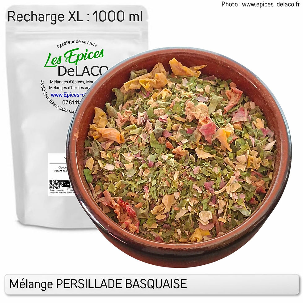 Miniature : Mélange D'épices et aromates Persillade Basquaise recharge 1000ml | Les Epices DeLACO