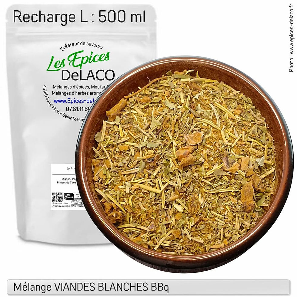 Miniature : Mélange d'épices viandes blanches barbecue recharge 500ml