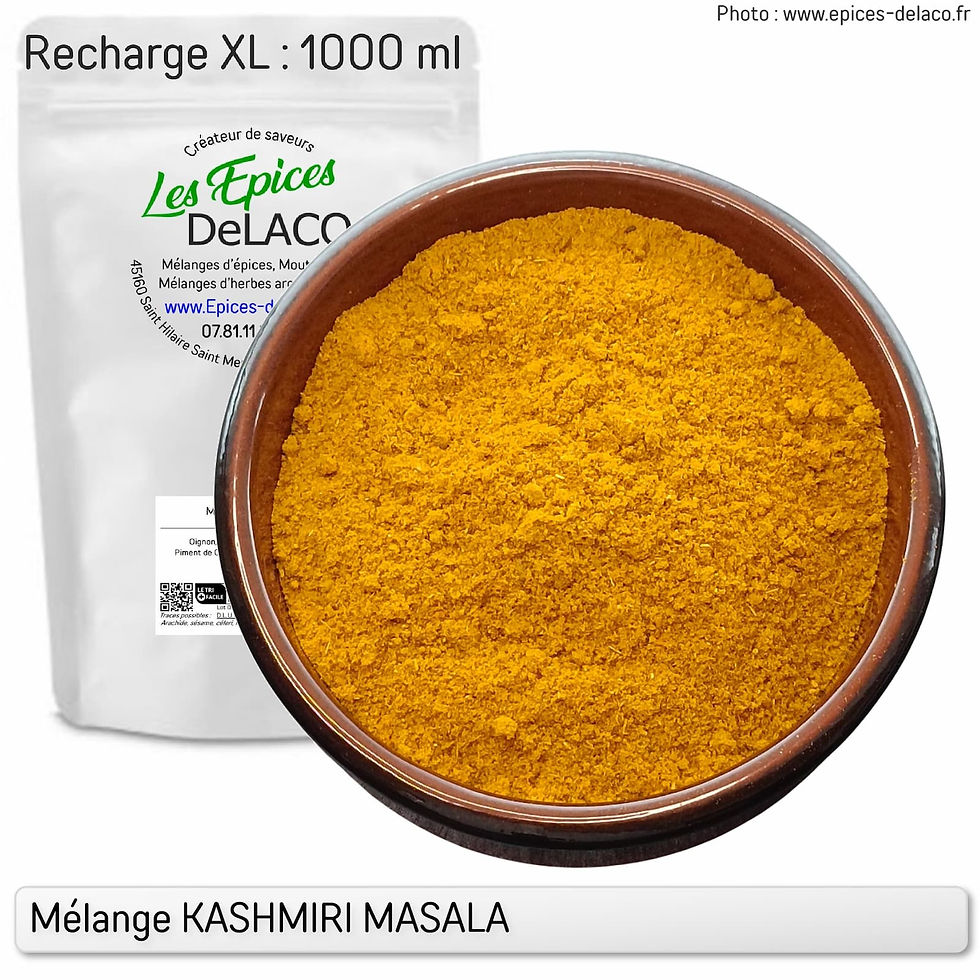 Miniature : Mélange d'épices et aromate Kashmiri masala recharge 1000ml | Les Epices DeLACO