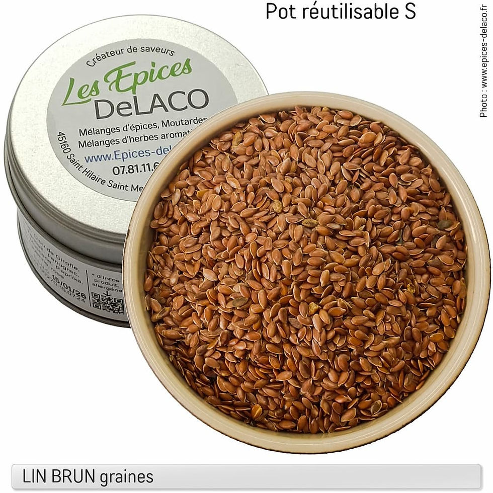 Miniature : Lin brun pot 80ml