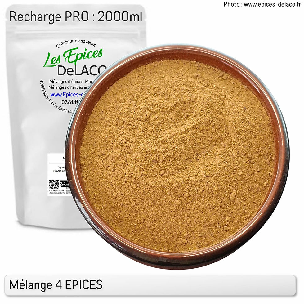 Miniature : Mélange d'épices et aromate 4 Epices recharge 100ml| Epices DeLACO