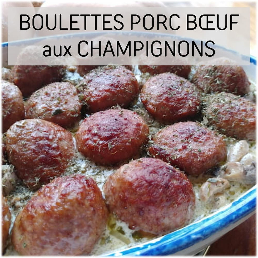 Recette Boulette porc & boeuf aux champignons | Les Epices DeLACO