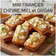 Recette Financier apéro chèvre, miel et origan | Les Epices DeLACO