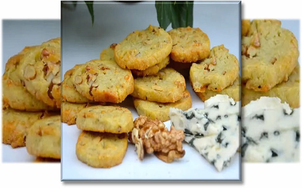 Faire des SABLE APERO au ROQUEFORT et NOIX facilement !