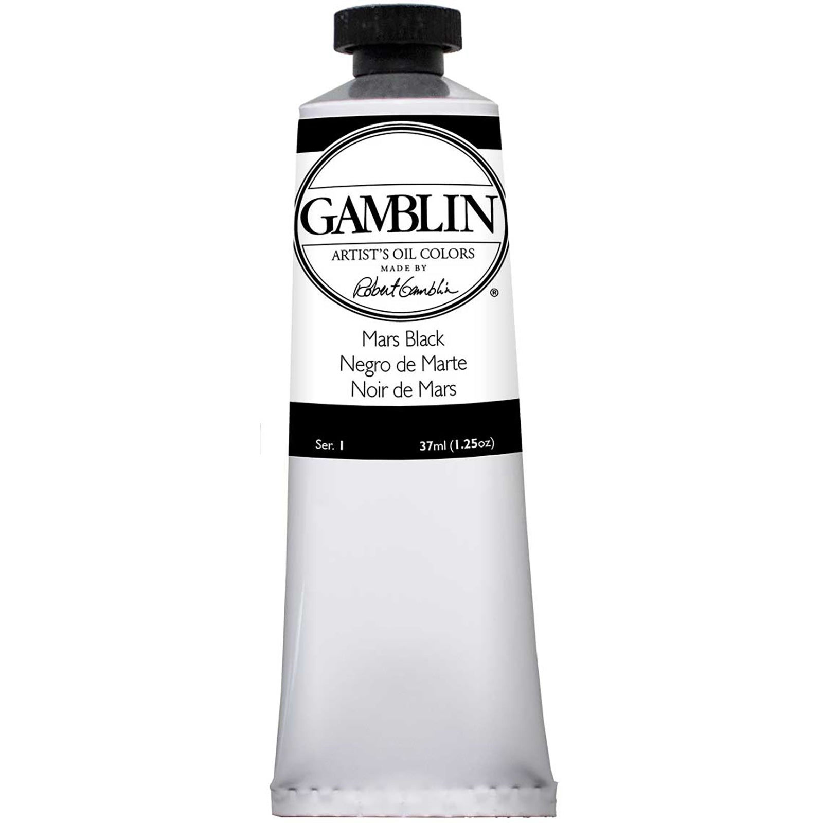 Gamblin Artist Grade Oil Color, 37ml, Mars Black
