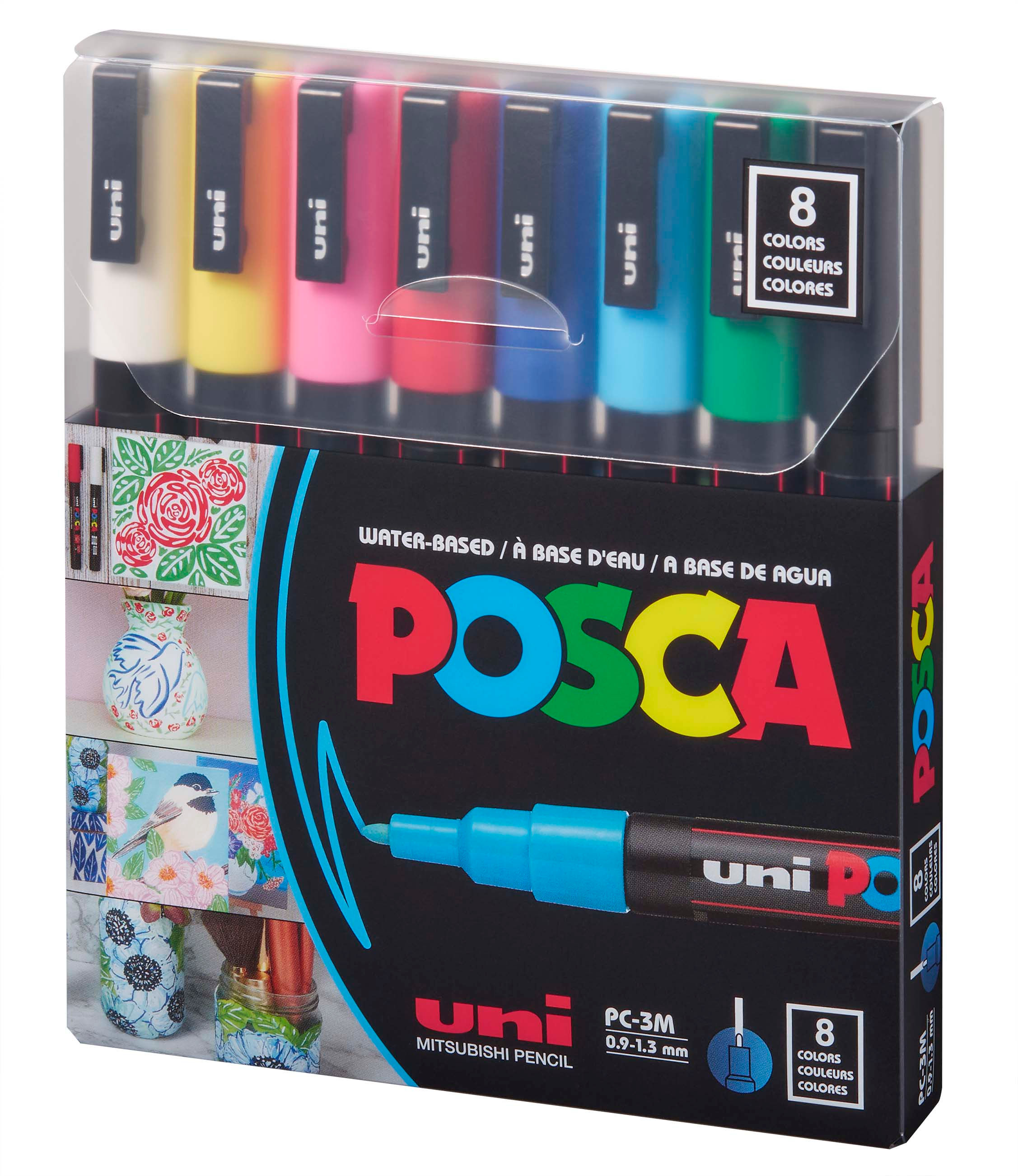 POSCA 8-Color Paint Market Set, PC-3M Fine